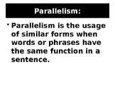 Grammar Lesson: Introduction to Parallelism or Parallel Structure