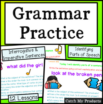 Preview of Digital Grammar Lessons Through PowerPoint Screen Share