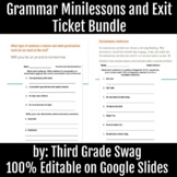 Grammar Lessons and Exit Tickets | Bundle