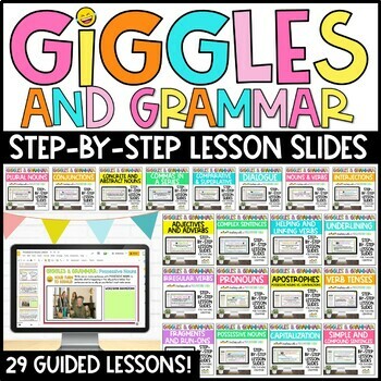Preview of Grammar Lessons and Activities for 3rd, 4th, and 5th Grades | Lesson Slides