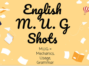 Preview of Grammar MUG Shots (19 M.U.G. Shot Slides & Keys) 
