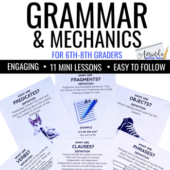 Preview of Grammar & Mechanics Mini Lessons | Grammar & Mechanics Unit for Middle School