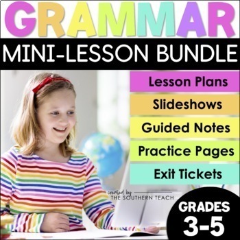 Preview of Grammar Mini-Lessons and Practice Activities -  Year-Round Bundle