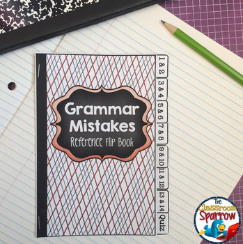 Preview of Grammar Mistakes: Interactive Notebook Flip Book (quick reference, study guide)