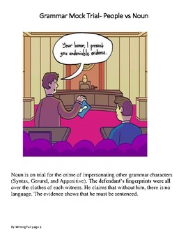 Preview of Grammar Mock Trial-  People vs Noun