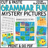 Grammar Mystery Pictures | Printable Cut and Paste Activity