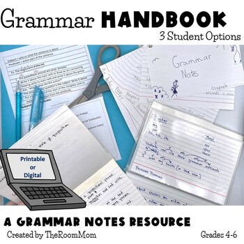Preview of Grammar Handbook and Grammar Parts of Speech Notes