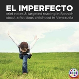 Imperfect tense in Spanish - reading and activity with gra