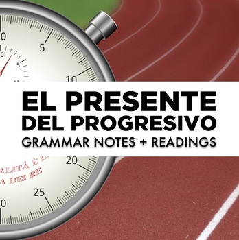Preview of Present progressive tense in Spanish: Notes and readings