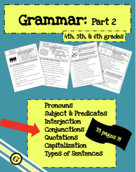 Grammar: Part 2: Pronouns, Types of Sentences, Capitalization and More