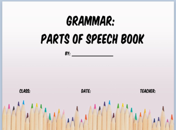 Preview of Grammar: Parts of Speech eBook (Distance Learning)