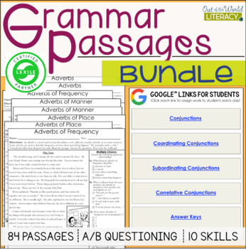 Preview of Grammar Passages Bundle - Digital & Print