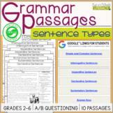 Grammar Passages - Types of Sentences - Digital & Print