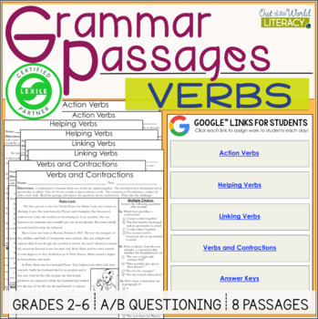 Preview of Grammar Passages - Verbs - Digital & Print