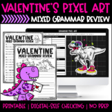 Grammar Pixel Art Review - Valentine's Dino