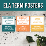Grammar Posters | Printable Parts of Speech Wall Aids | Cl