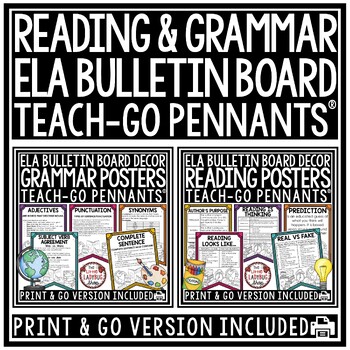 Preview of Language Grammar Rules Anchor Charts Reading Comprehension Strategies Posters