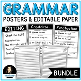 Grammar Posters and Editable Paper BUNDLE