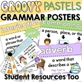 Grammar Posters in Groovy Pastels Theme Full and Student Sizes