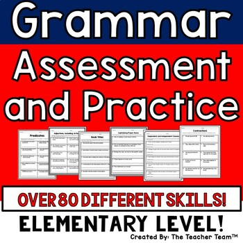 Preview of Grammar Practice  - Grammar Assessment for Elementary Students