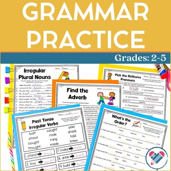 Preview of Grammar Practice - Nouns, Verbs, Adverbs, Adjectives, and Pronouns