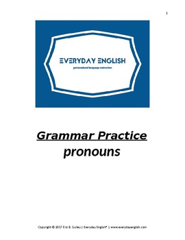 Preview of Grammar Practice (Pronouns)