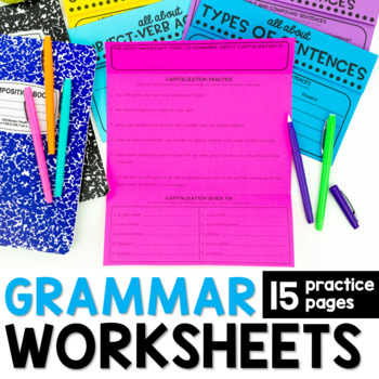 Preview of Grammar Practice Worksheets
