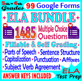 Grammar Practice and Review Bundle. 99 Self-Grading Forms.