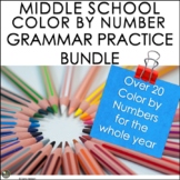 Grammar Practice for Middle School Color by Number Editing