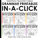 Grammar In-a-Click Printables BUNDLE Phonics-Based Science