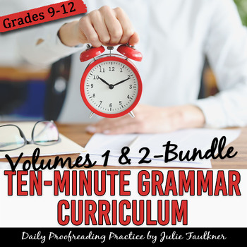Preview of Daily Grammar Practice Full Year Curriculum, High School Vols 1 & 2 BUNDLE