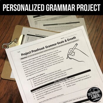 Preview of Individualized Grammar Project: Learn and Proofread Any Topic