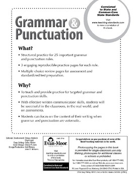 grammar punctuation grade 6 by evan moor educational publishers