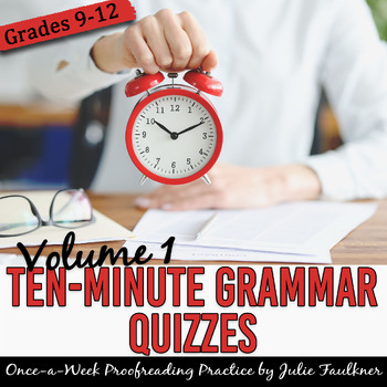 Preview of Grammar Quizzes, Multiple Choice, Printable & Digital, High School Vol. 1