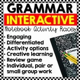 Grammar Races: Interactive Notebook Writing Activities (Editable)