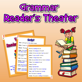 Preview of Grammar Reader's Theater Script Bundle (Verbs, Alliteration, and Adjectives)