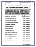 Grammar - Recognizing Adverbs - Three-Pack of Worksheets