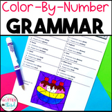 Grammar Review Activities Worksheets Color-By-Number BUNDLE
