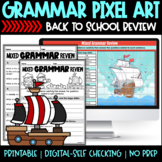 Grammar Review - Back to School Pixel Art