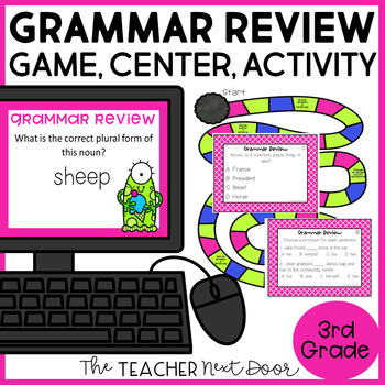 Preview of Grammar Review Game 3rd Grade - Grammar Review 3rd Grade Center