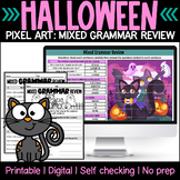 Grammar Review - Halloween Pixel Art - Digital & Printable