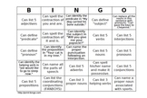 Grammar Review: Human Bingo!