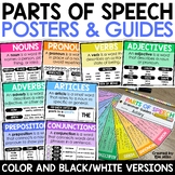 Parts of Speech Posters Grammar Wall Anchor Charts 3rd 4th