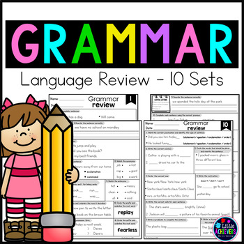Preview of Grammar Review Worksheets - First and Second Grade