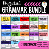 ELA Grammar Lesson, Review, & Practice Bundle Nouns, Verbs