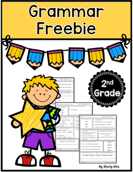 Preview of FREE Grammar Review Worksheets for Second Grade