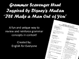 Grammar Scavenger Hunt | Mulan's "I'll Make a Man Out of You"