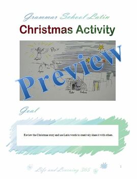 Preview of Grammar School Latin - Christmas Activity - Life And Learning 365