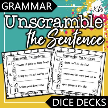 Preview of Sentence Structure Game: Unscramble The Sentence