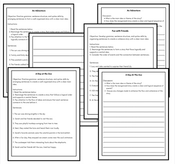 Grammar, Sentence Structure, and Syntax | Writing A Story In Order